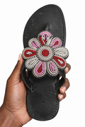African Leather Sandals – Black