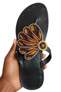 African Leather Sandals – Black