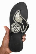 African Leather Sandals – Black