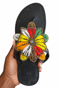 African Leather Sandals – Black